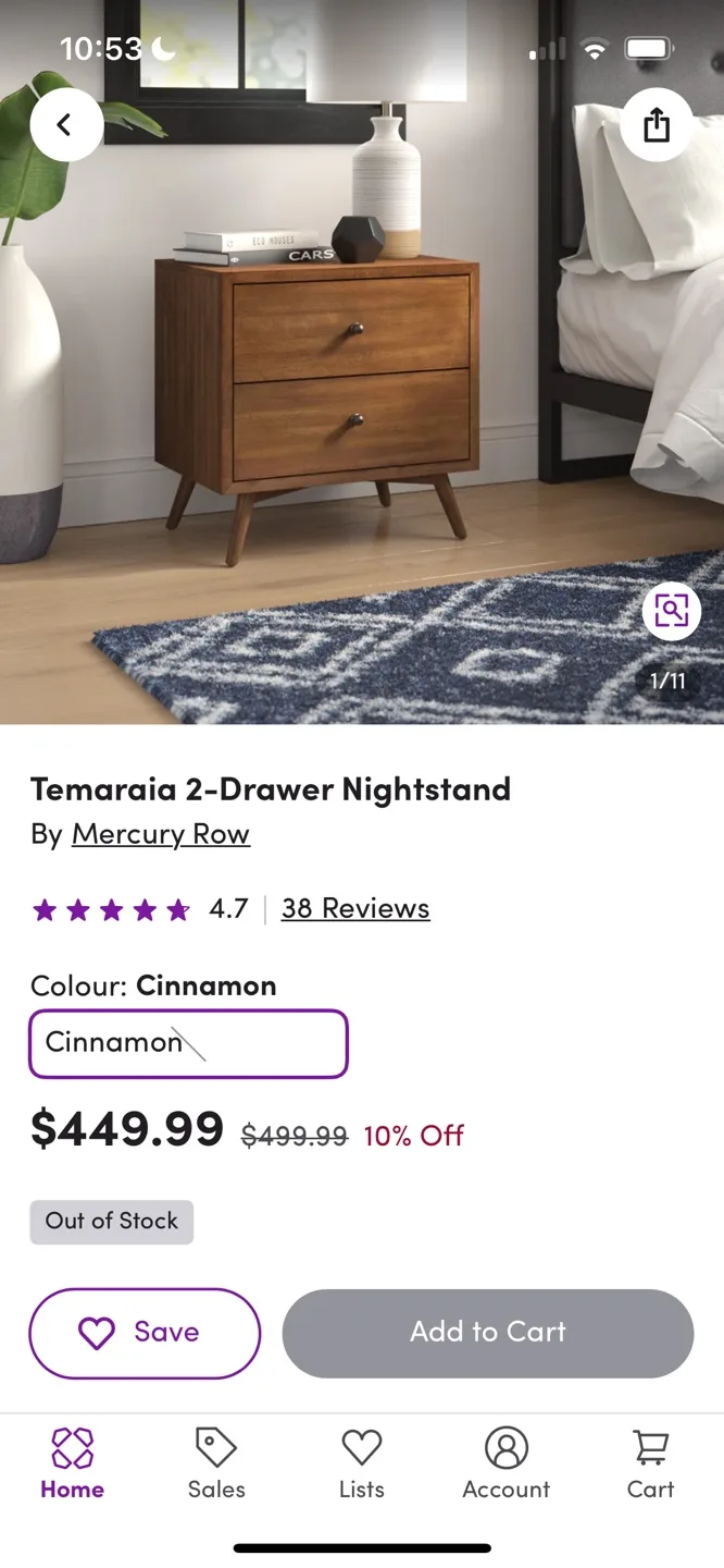 Mercury Row Temaraia 2-Drawer Nightstand - Cinnamon image indicator(2)