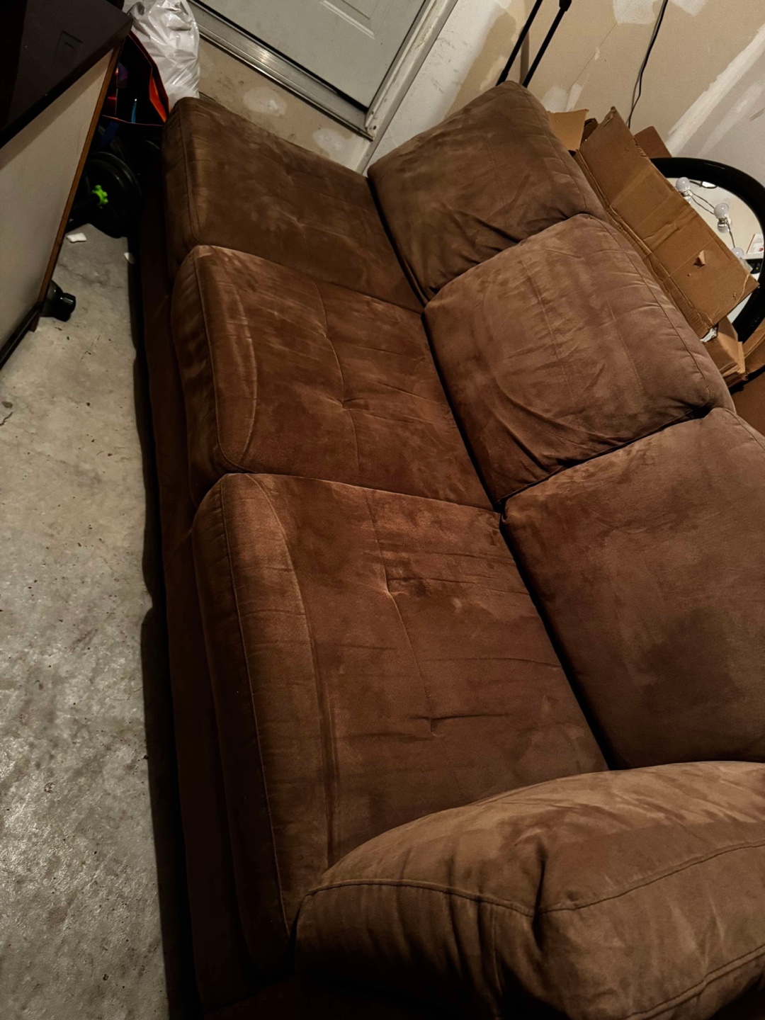 Brown Microfiber Sectional Sofa