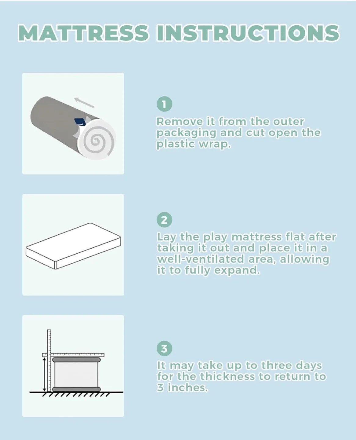 38x26 x 3 inch baby crib mattress- Brand New in Box image indicator(4)