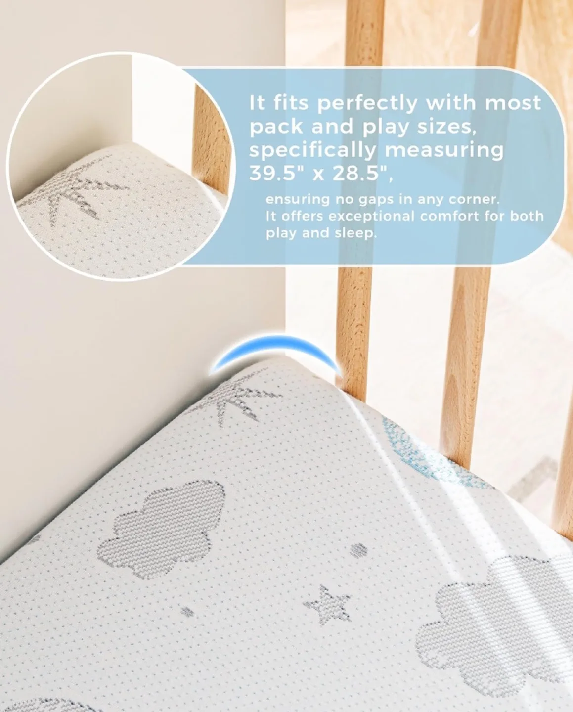 38x26 x 3 inch baby crib mattress- Brand New in Box image indicator(7)