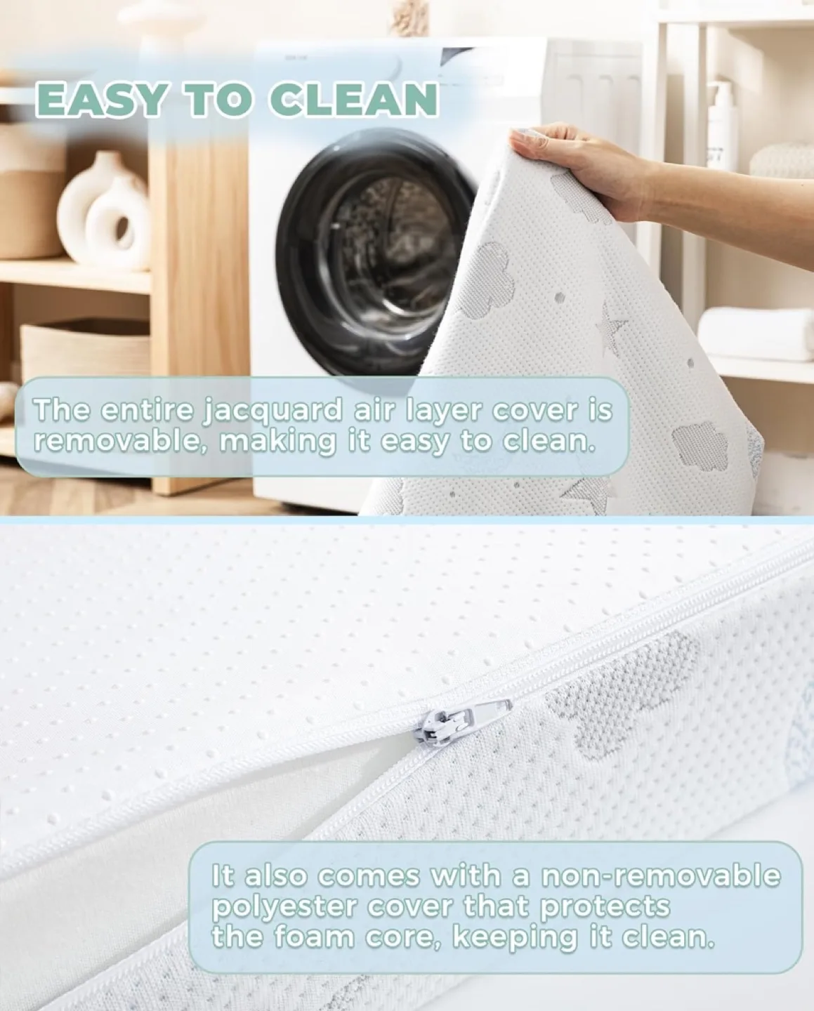 38x26 x 3 inch baby crib mattress- Brand New in Box image indicator(8)