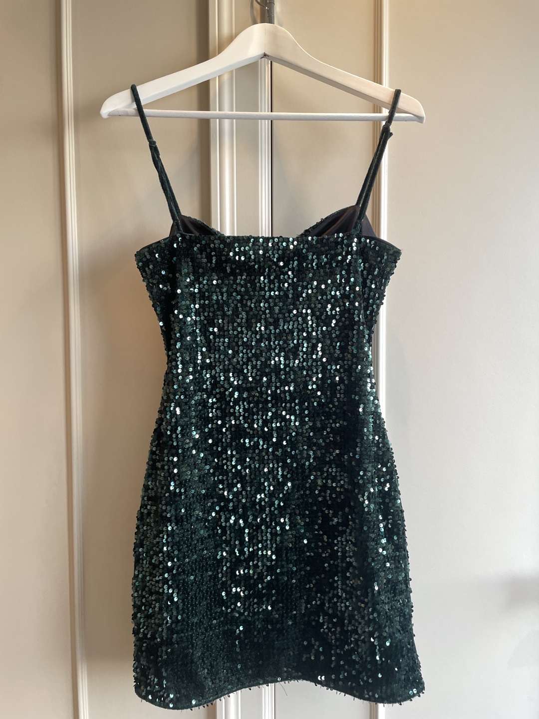 Zara Basic Green Sequin Mini Dress - photo 4