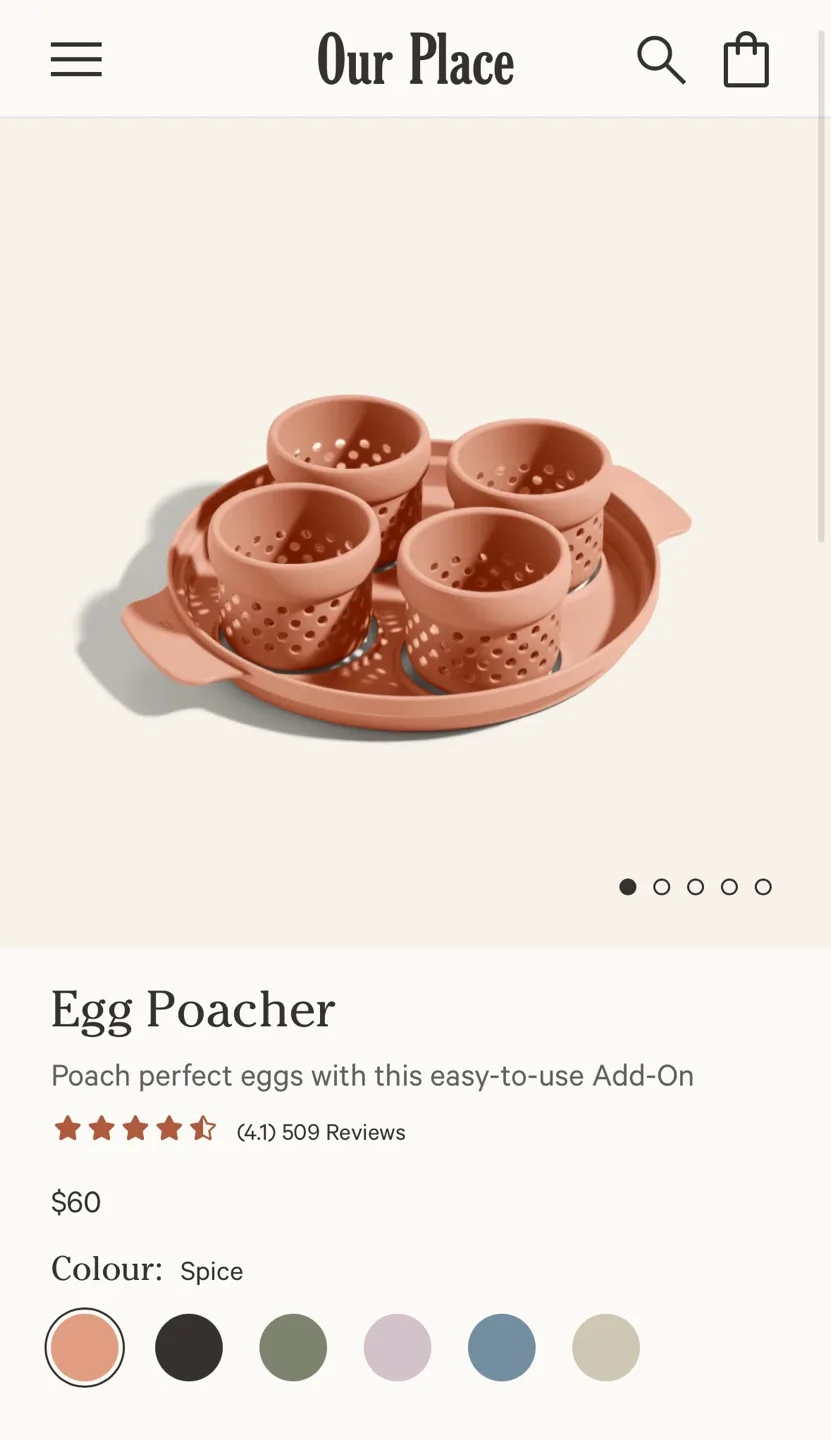 Our Place Egg Poacher - Spice Colour image indicator(3)