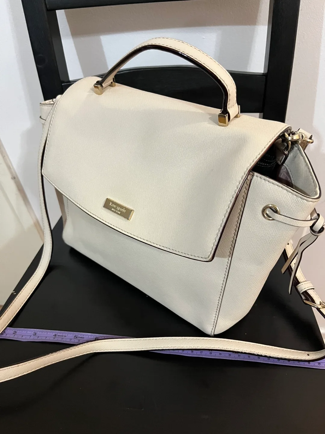 Kate Spade Beige Leather Crossbody Bag image indicator(4)