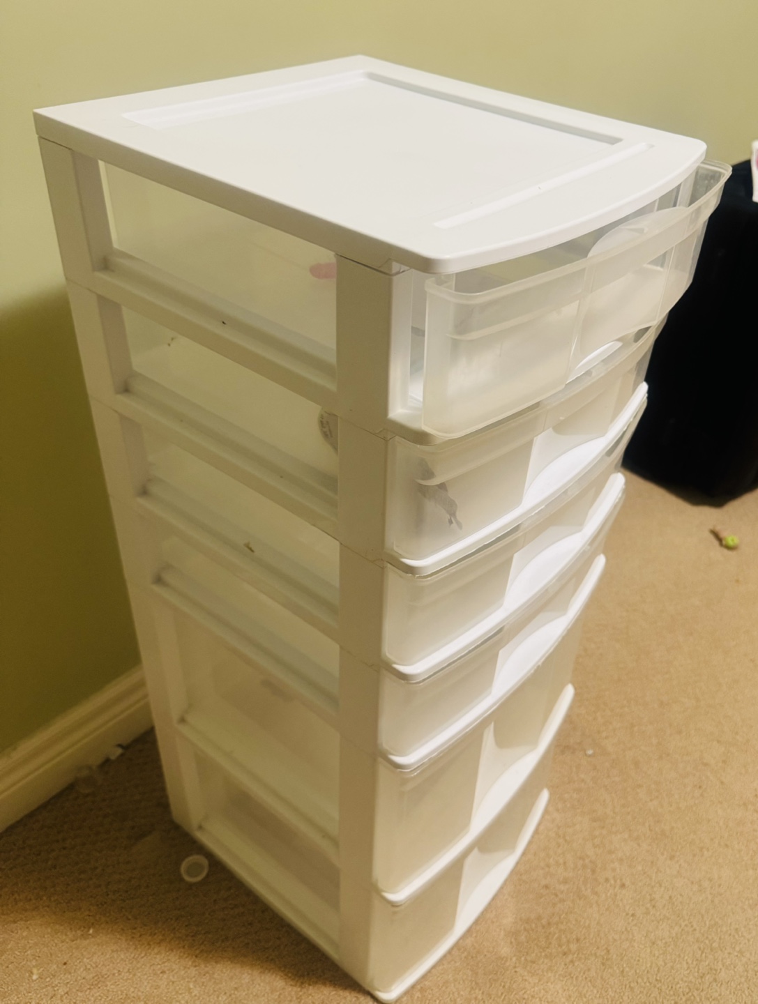 White 5-Drawer Plastic Organizer