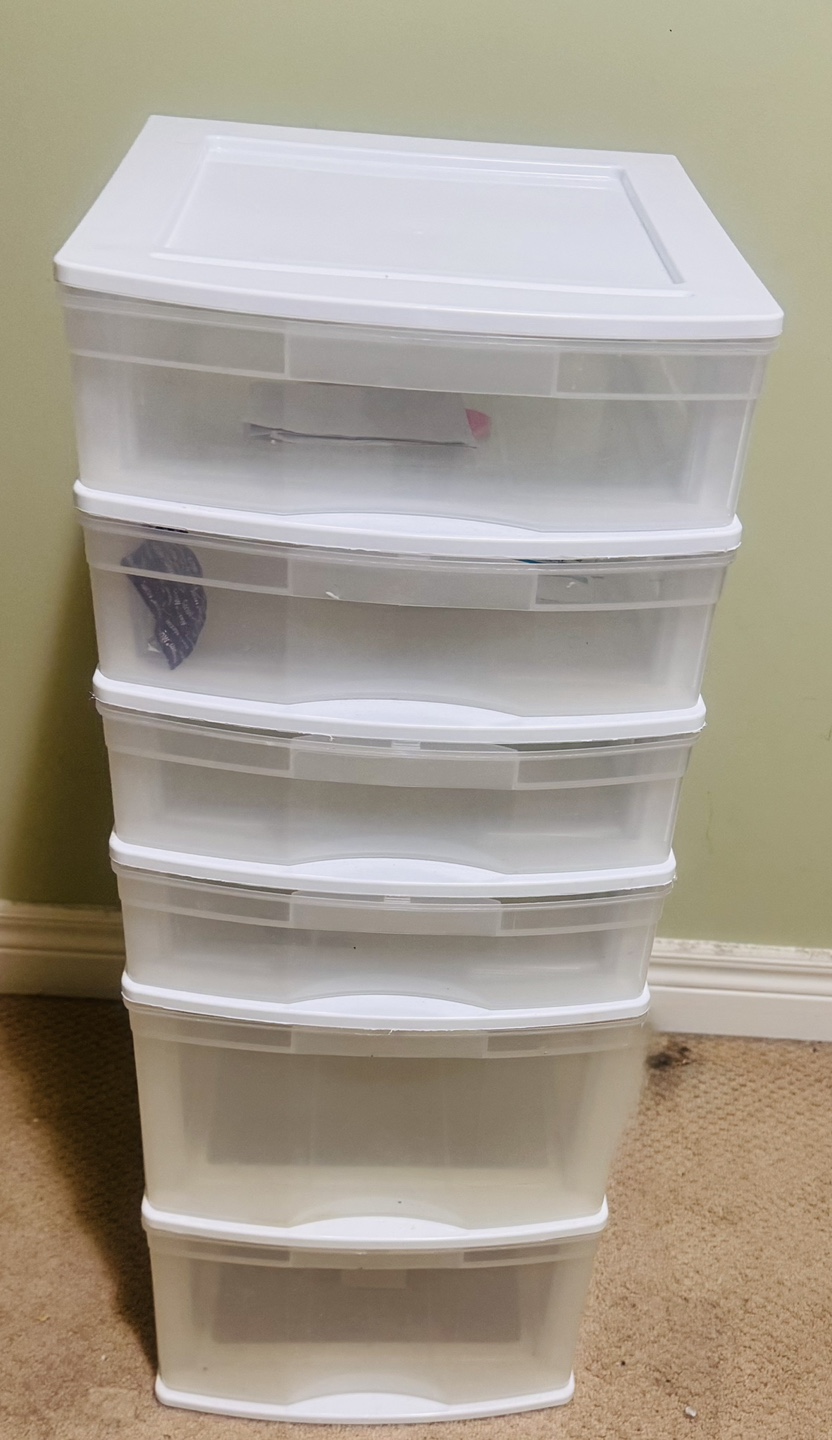 White 5-Drawer Plastic Organizer - photo 2