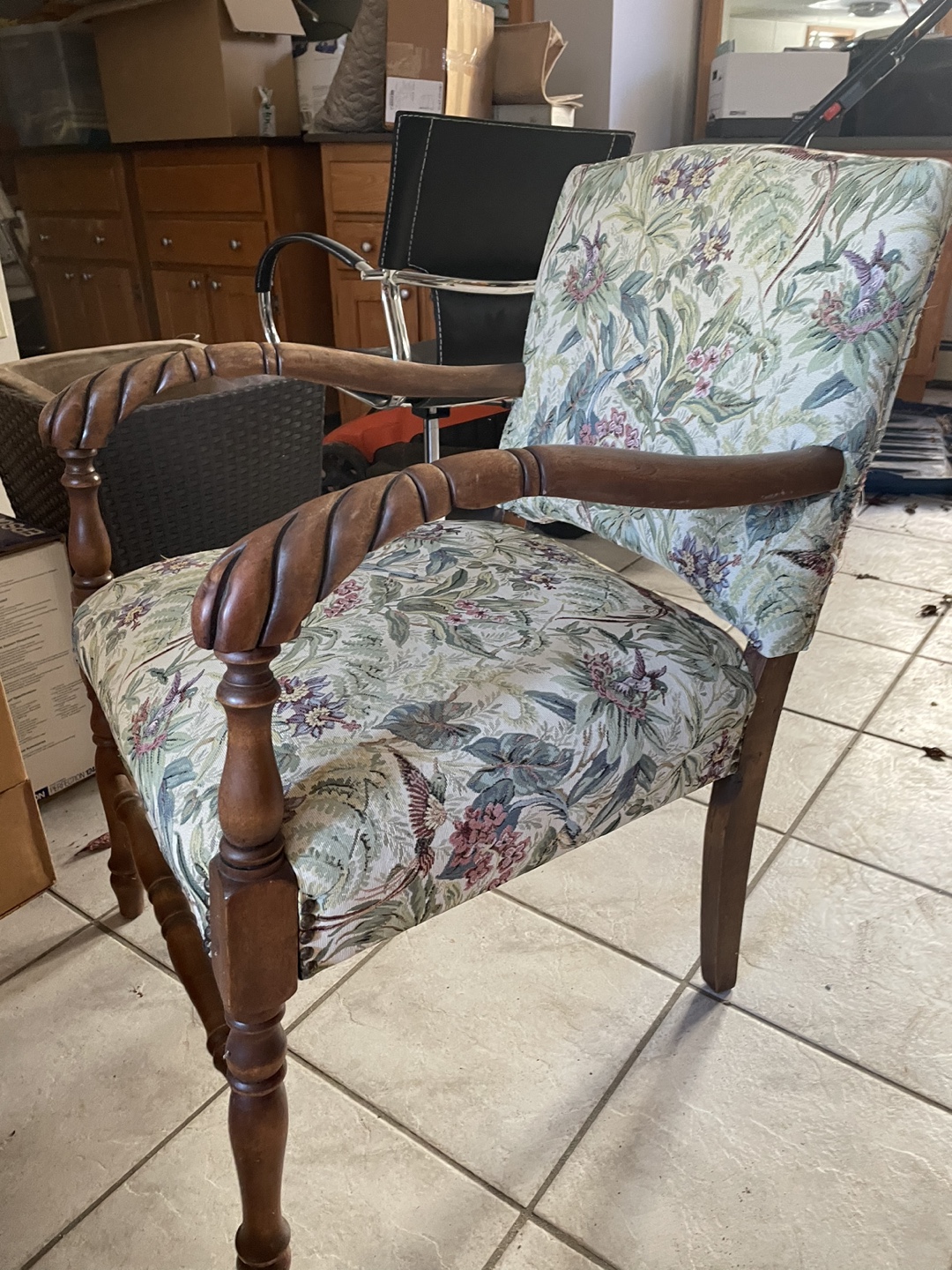 Vintage Floral Armchair