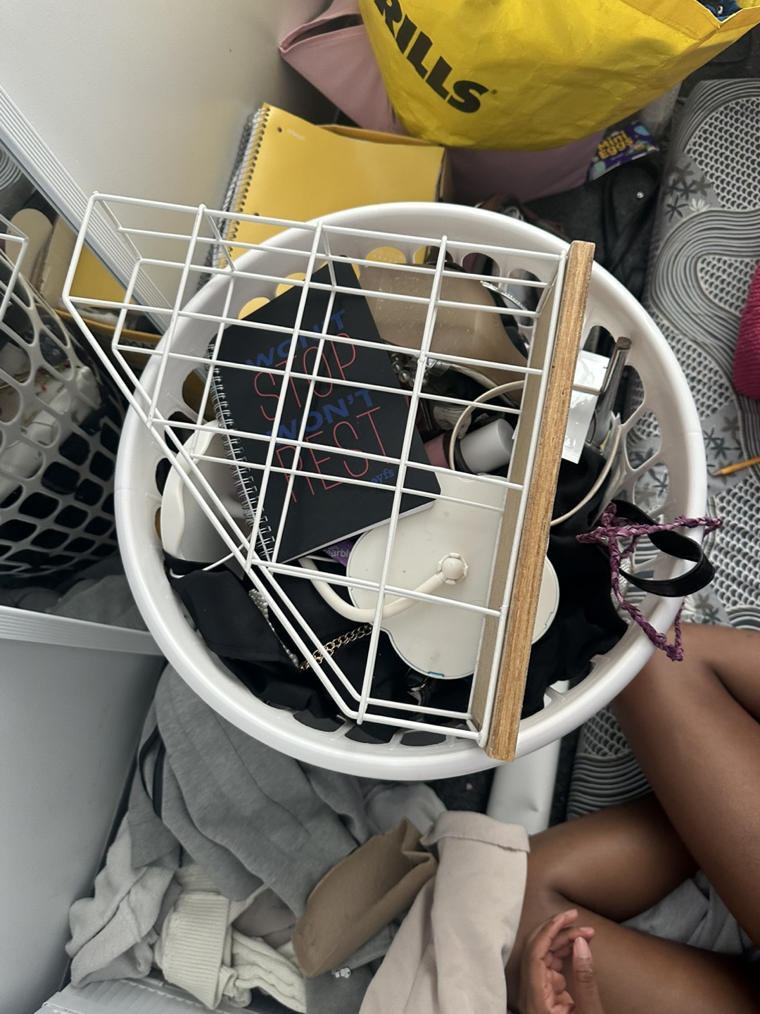 White Metal Shelf Organizer