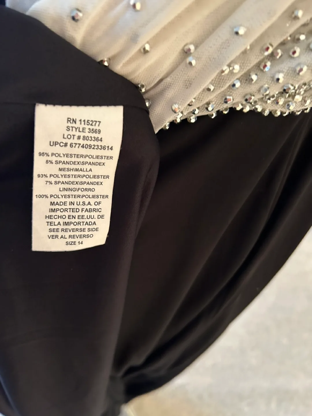 Ignite Evening's Black & White Beaded Gown, Size 14 image indicator(4)