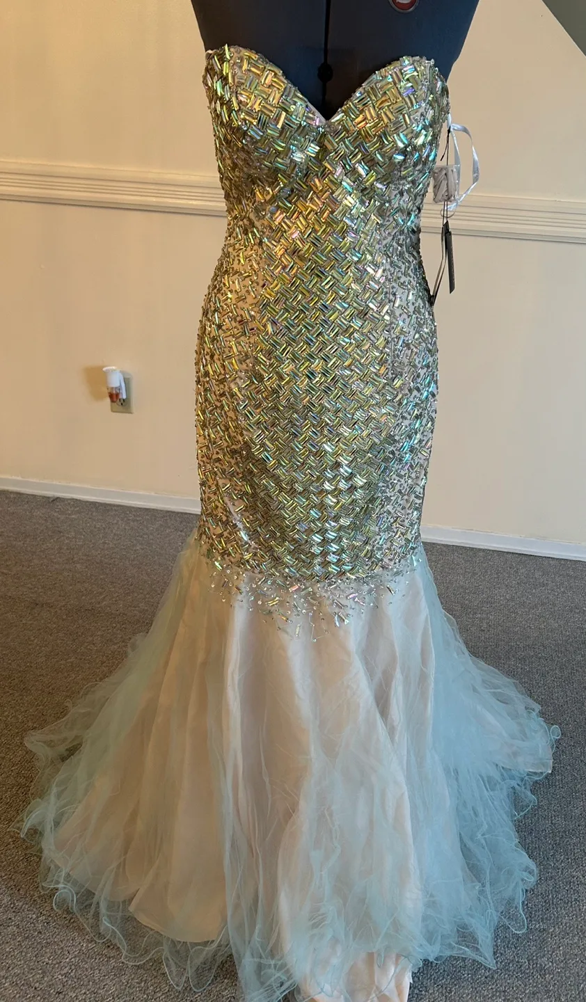 Stunning Terani Couture Beaded Mermaid Gown image indicator(2)
