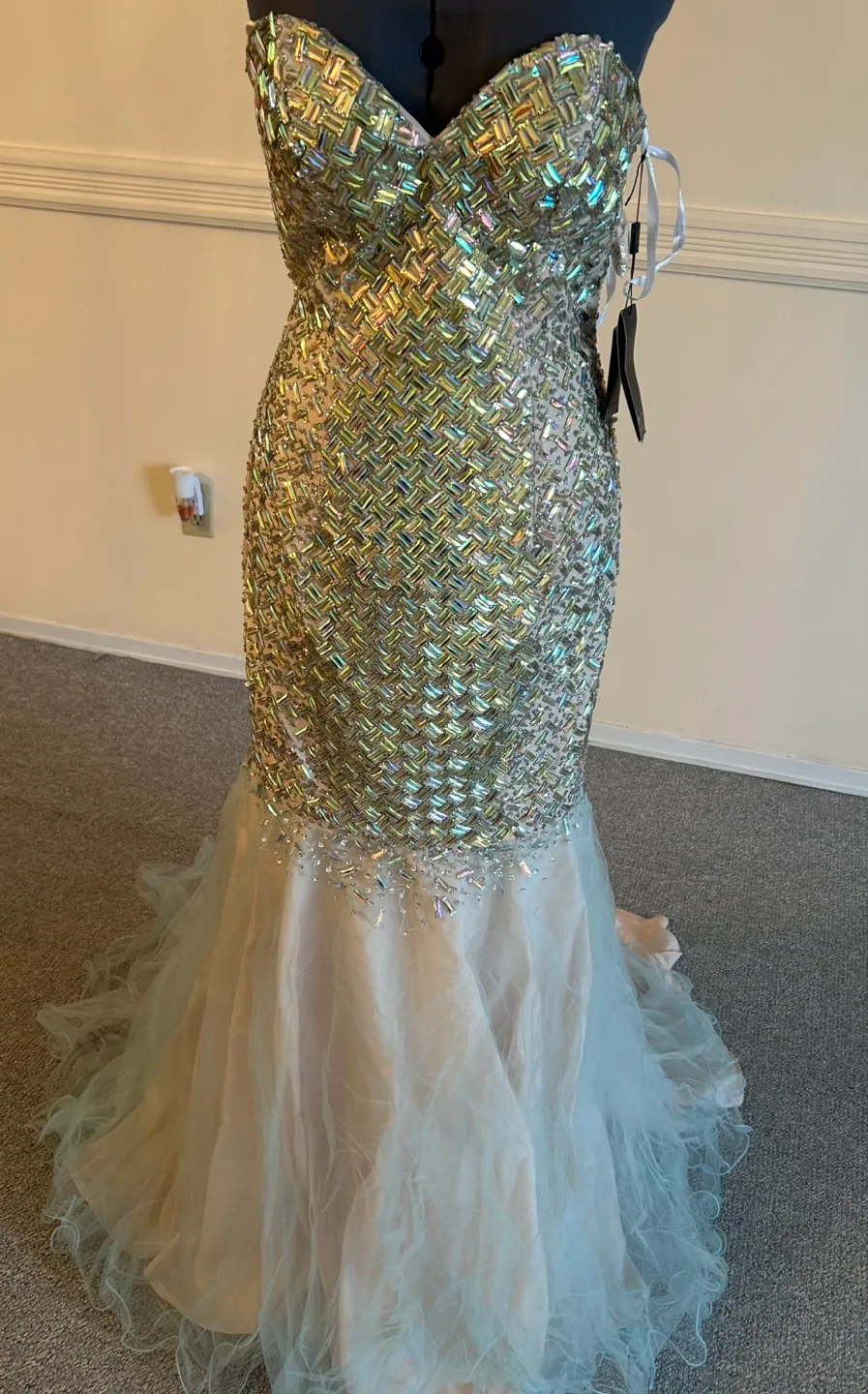 Stunning Terani Couture Beaded Mermaid Gown image indicator(7)
