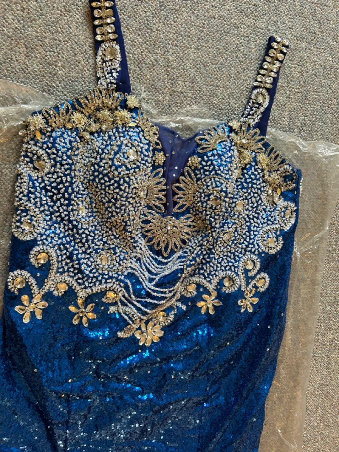 Stunning Blue Sequin Mermaid Gown image indicator(2)
