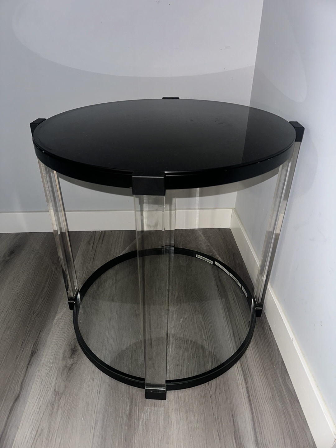 Black Glass and Acrylic Side/Coffee Table - photo 4