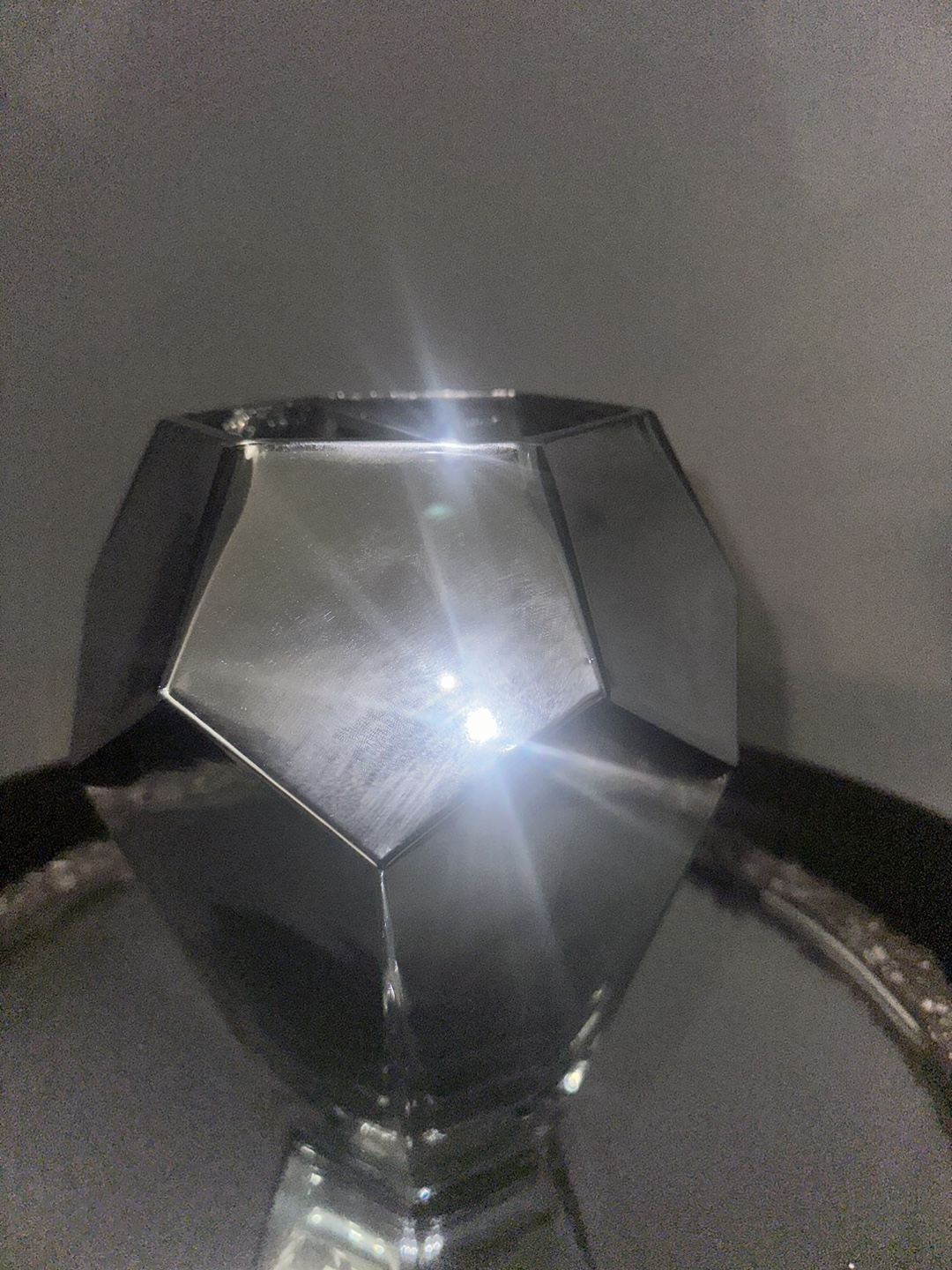 Geometric Silver Glass Vase - photo 3