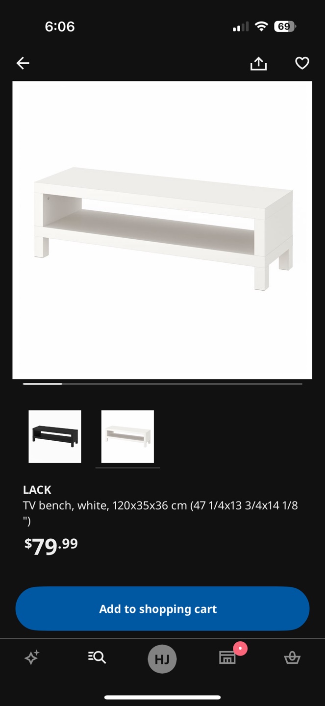 IKEA LACK TV Bench - White - photo 2