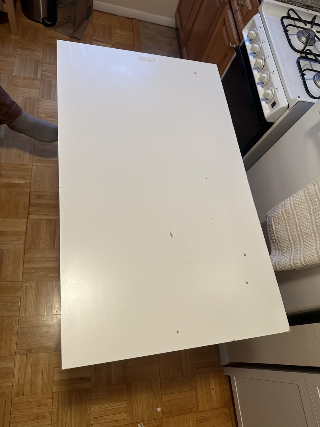 Ikea White Linnmon/Adlis Table - photo 2