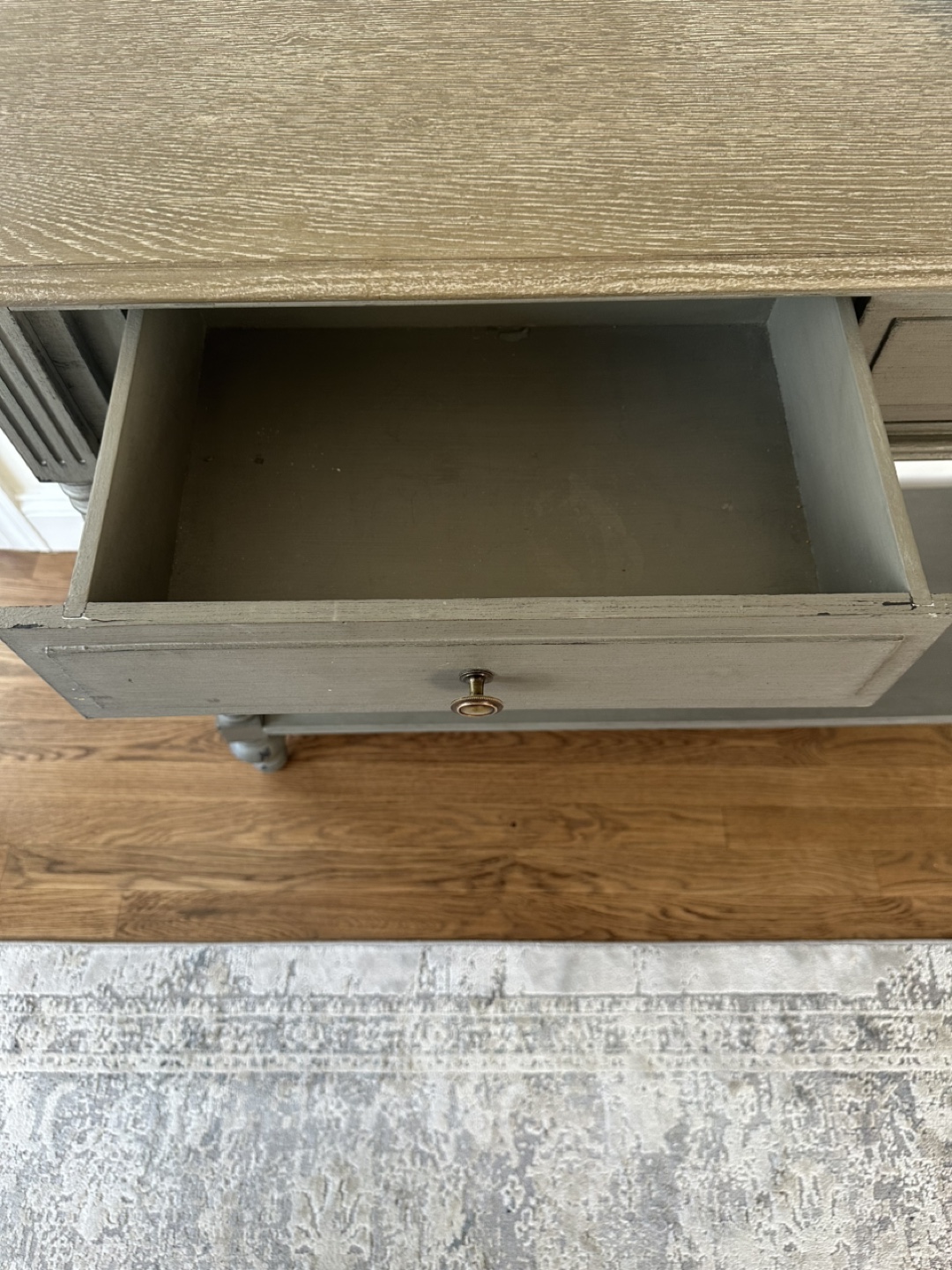 Gray Console Table with Two Drawers - photo 5