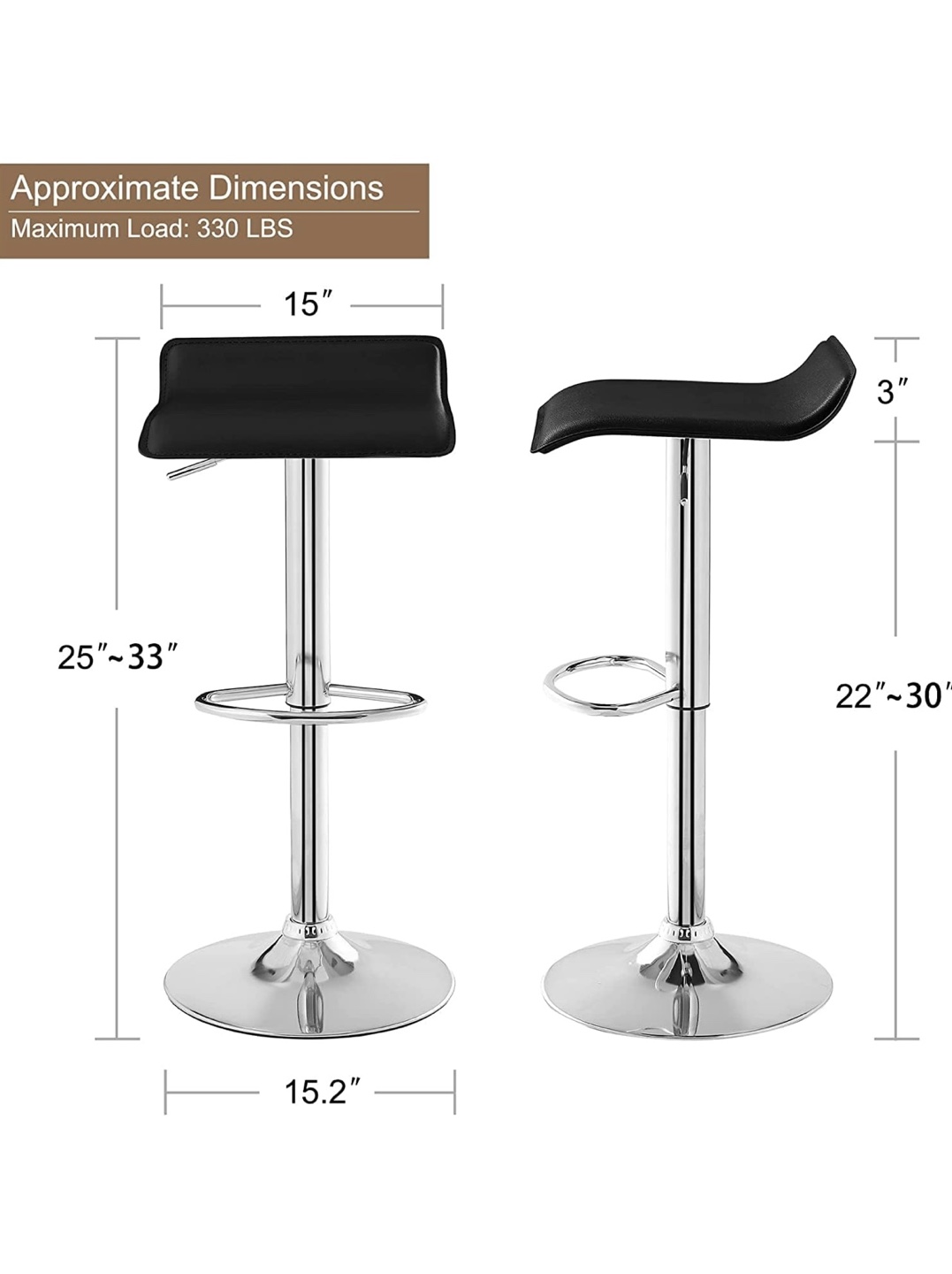 Adjustable Height Bar Stools 2 - photo 2