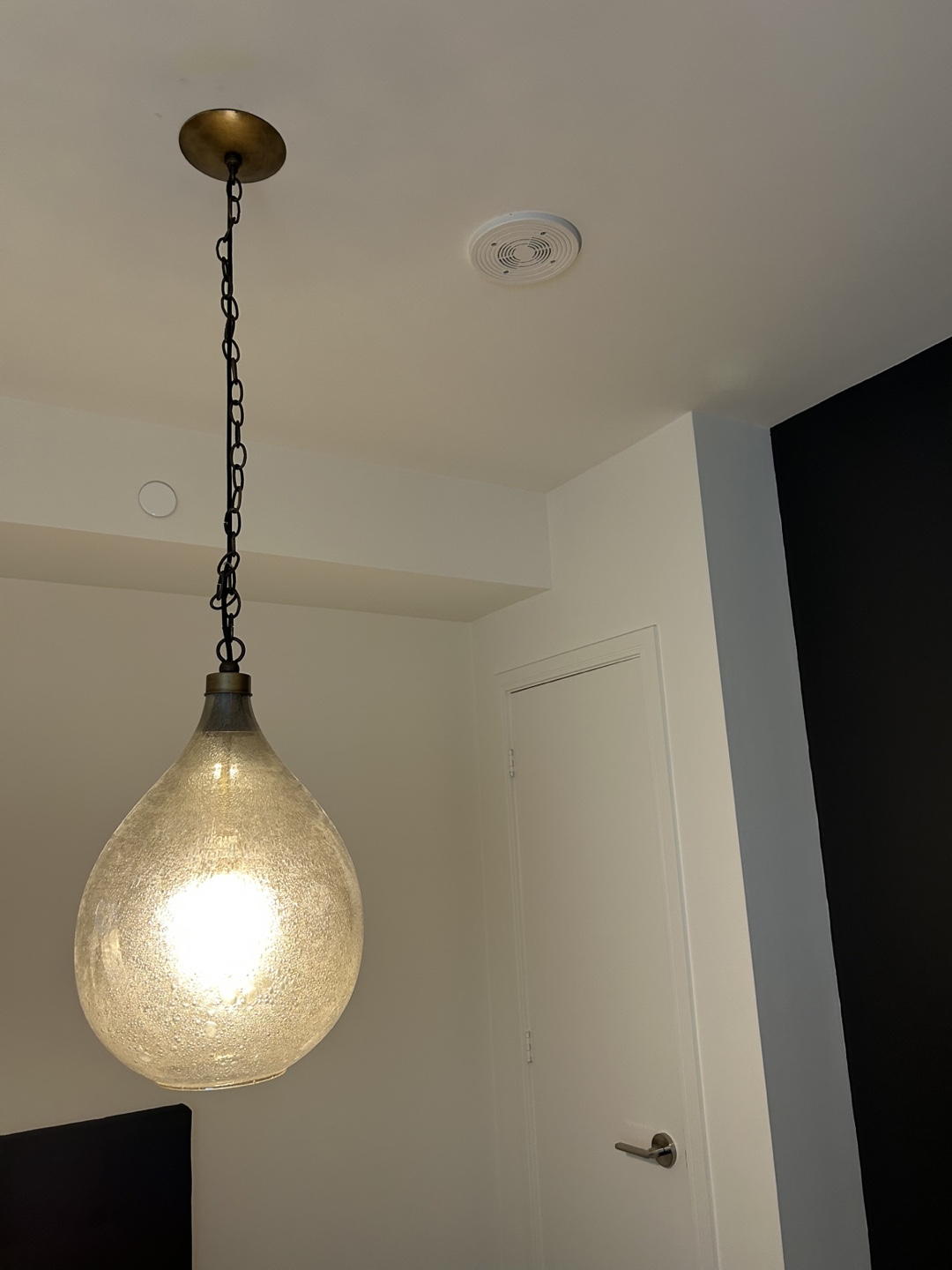 Large Textured Glass Pendant Light - photo 4