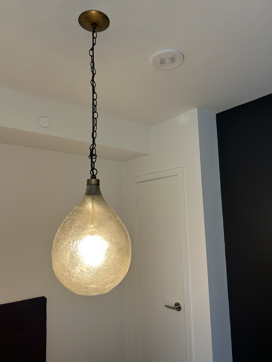 Large Textured Glass Pendant Light - photo 2