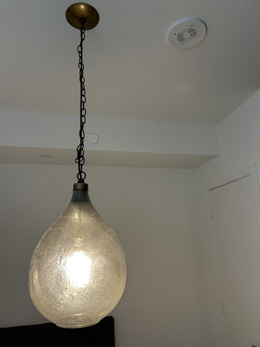 Large Textured Glass Pendant Light - photo 3