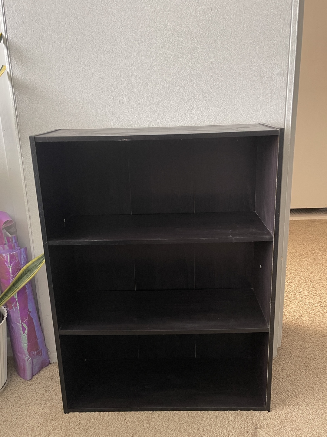 3-Shelf Dark Brown Bookshelf