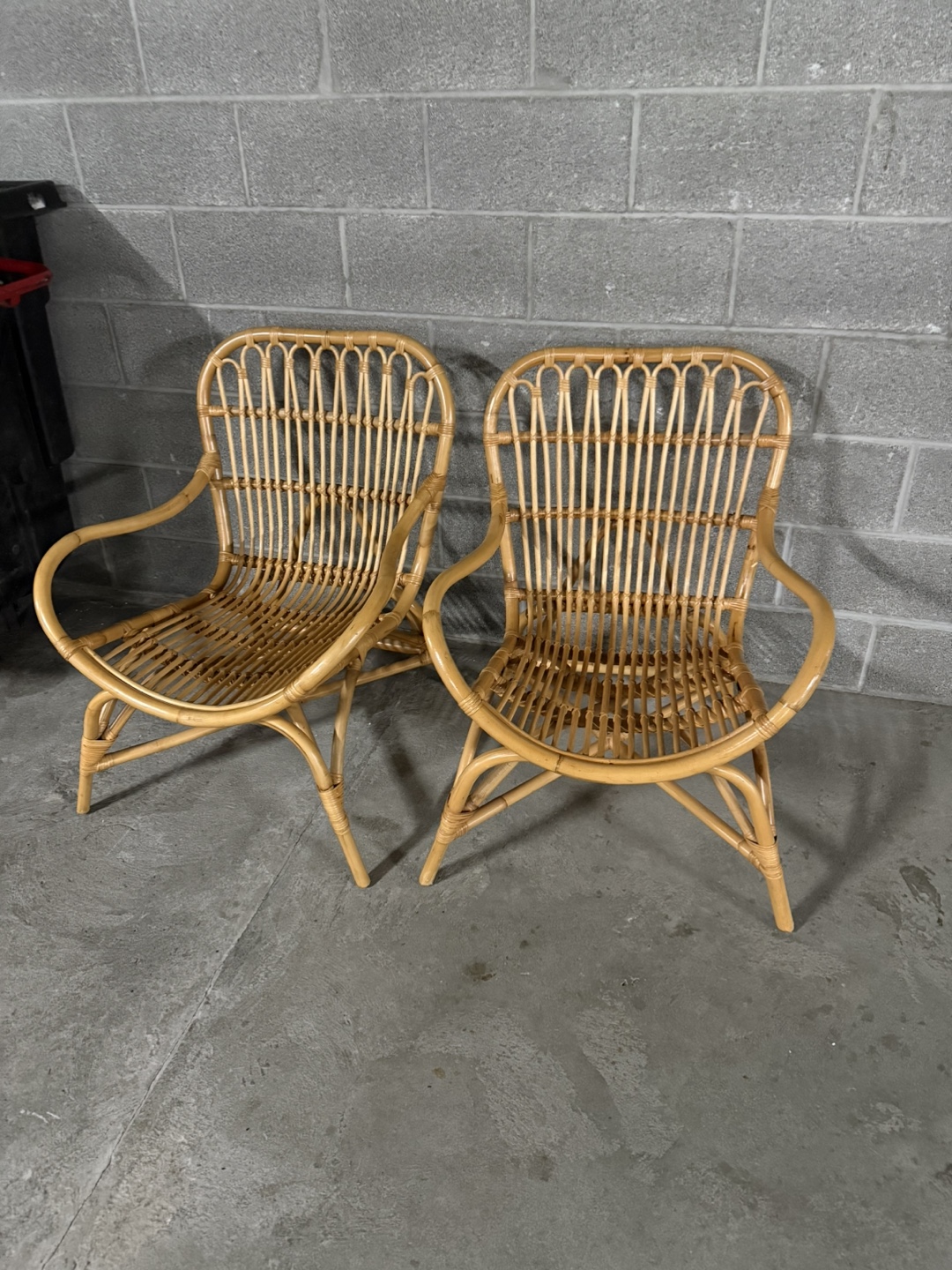 Pair of Rattan Armchairs