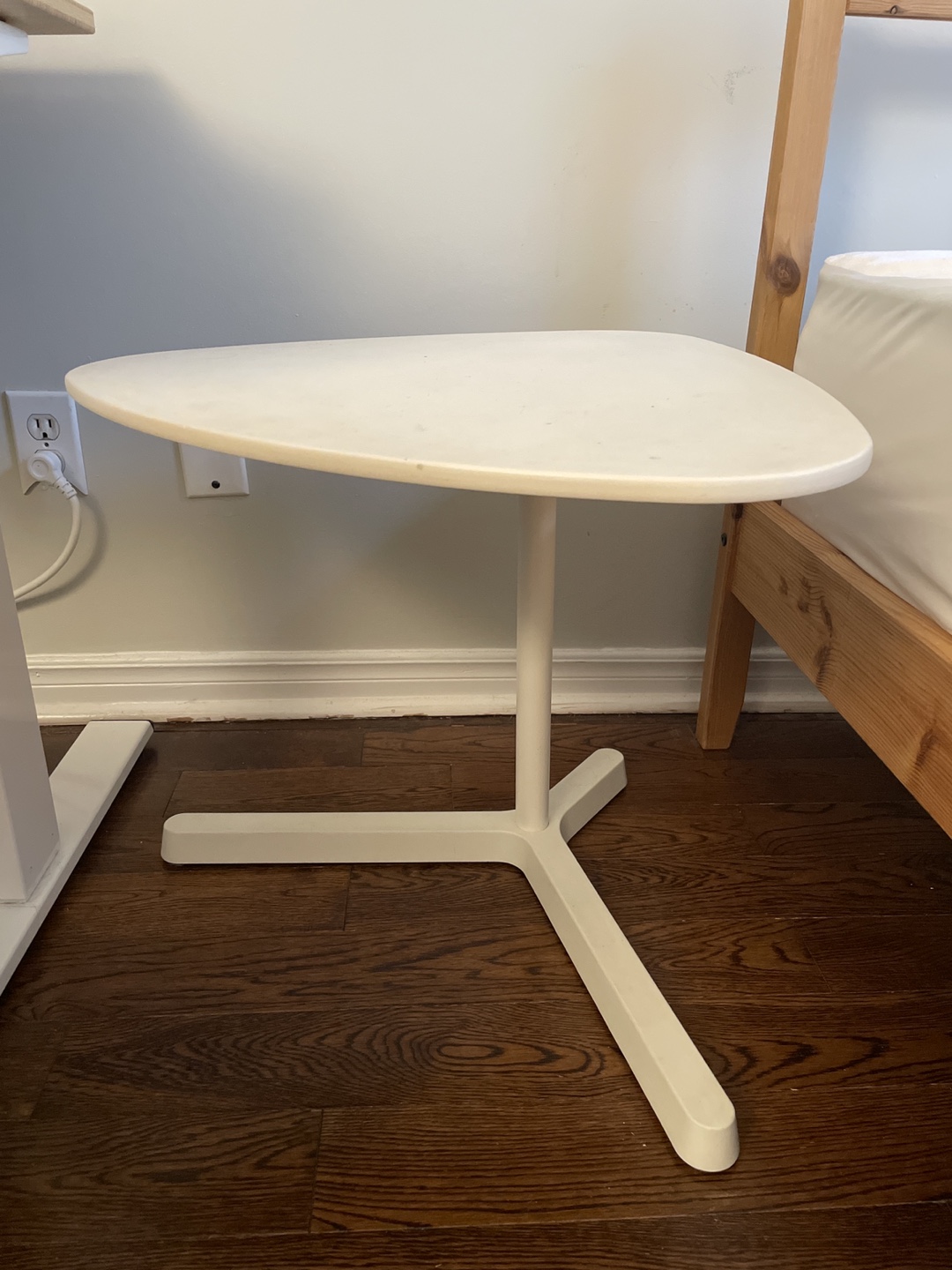 White Triangle Side Table