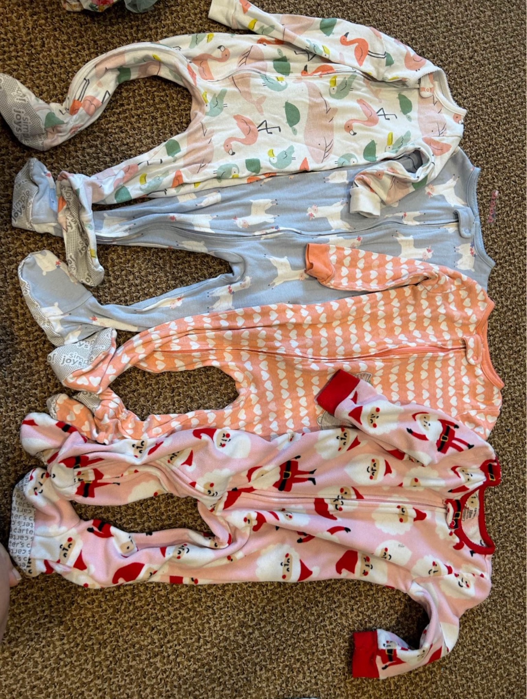 Carter's 18 Month Baby Footed Pajamas - Pink & Red - photo 4