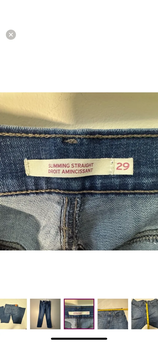 Levi's Women's Slimming Straight Jeans - Size 29 image indicator(5)