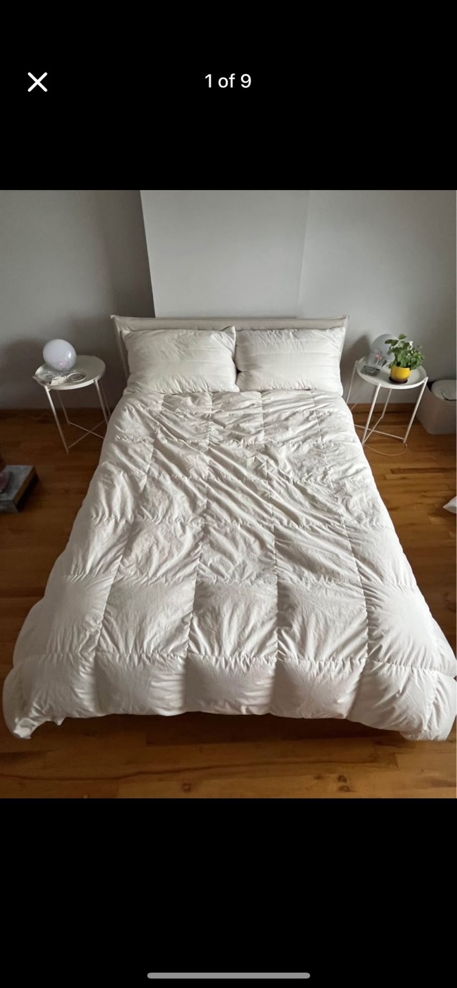 IKEA KLEPPSTAD Queen Bed Frame with VALEVÄG Queen Mattress