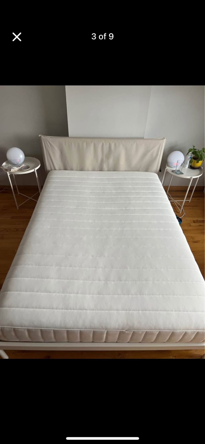 IKEA KLEPPSTAD Queen Bed Frame with VALEVÄG Queen Mattress - photo 3