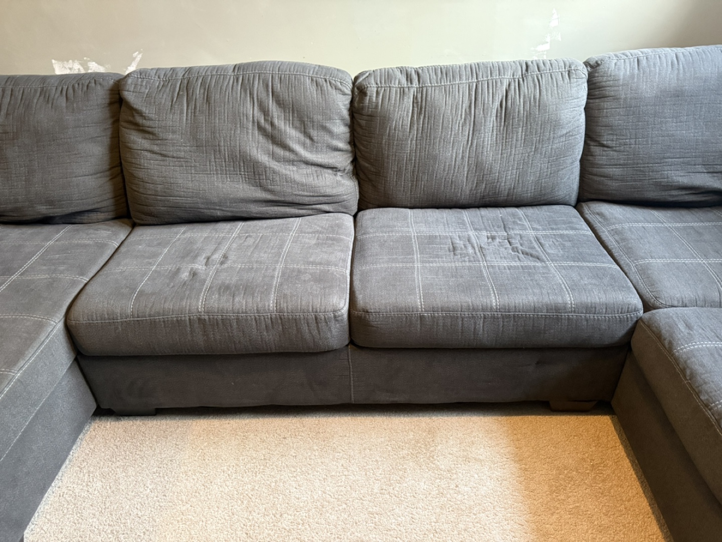 Large Grey Sectional Sofa - photo 4