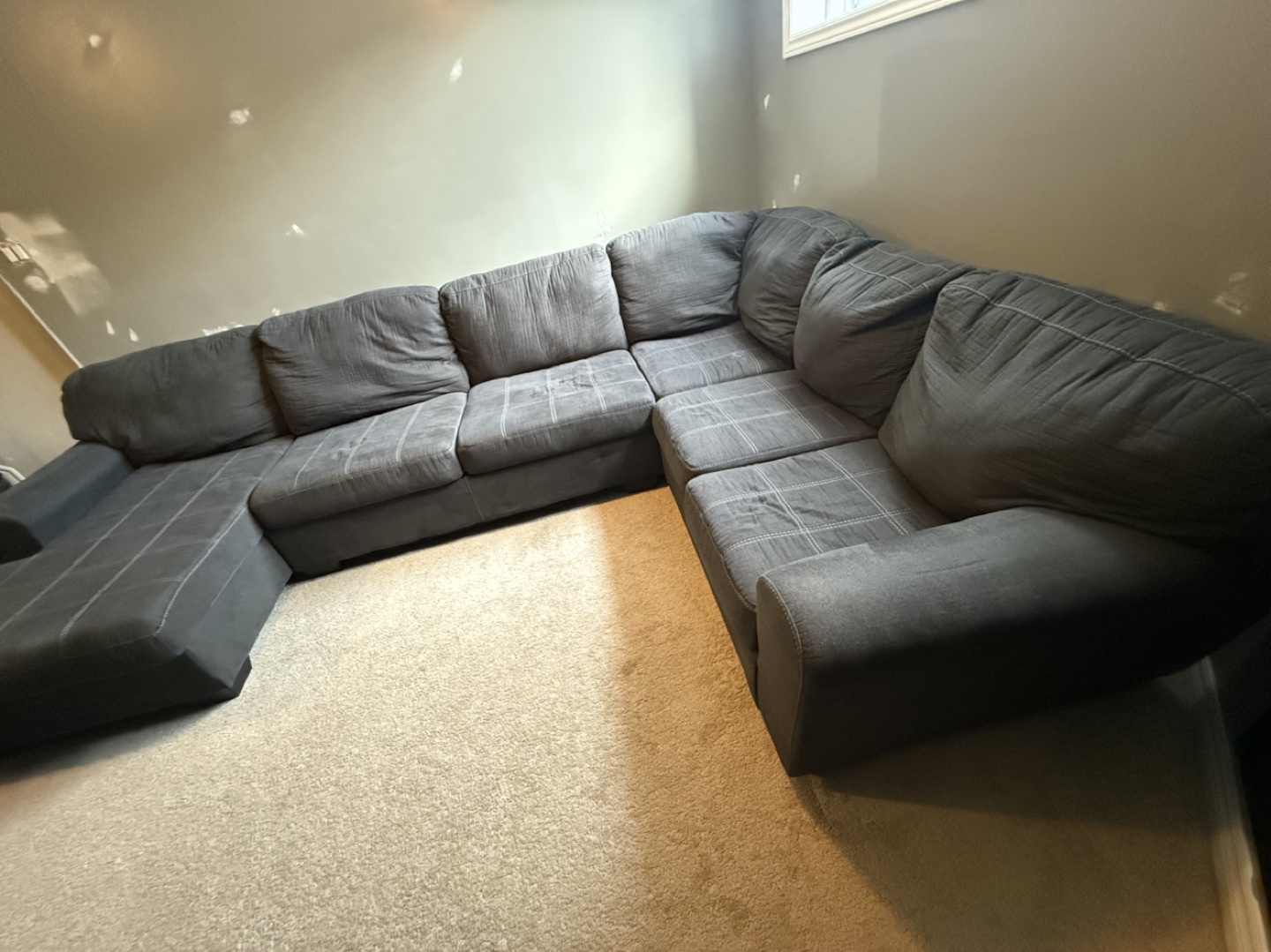 Large Grey Sectional Sofa - photo 2
