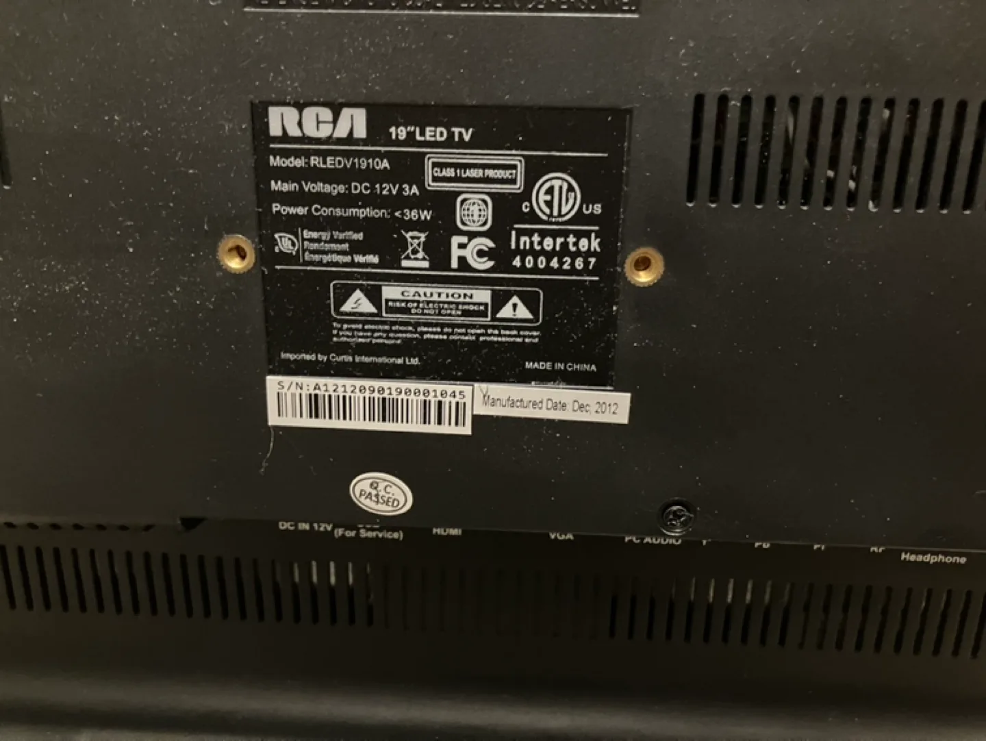 RCA 19" LED TV - DVD combo image indicator(3)