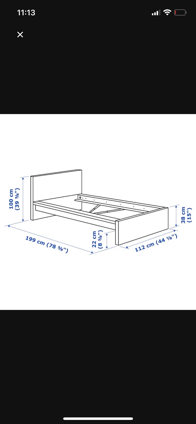 IKEA MALM single Bed Frame - Grey - photo 4