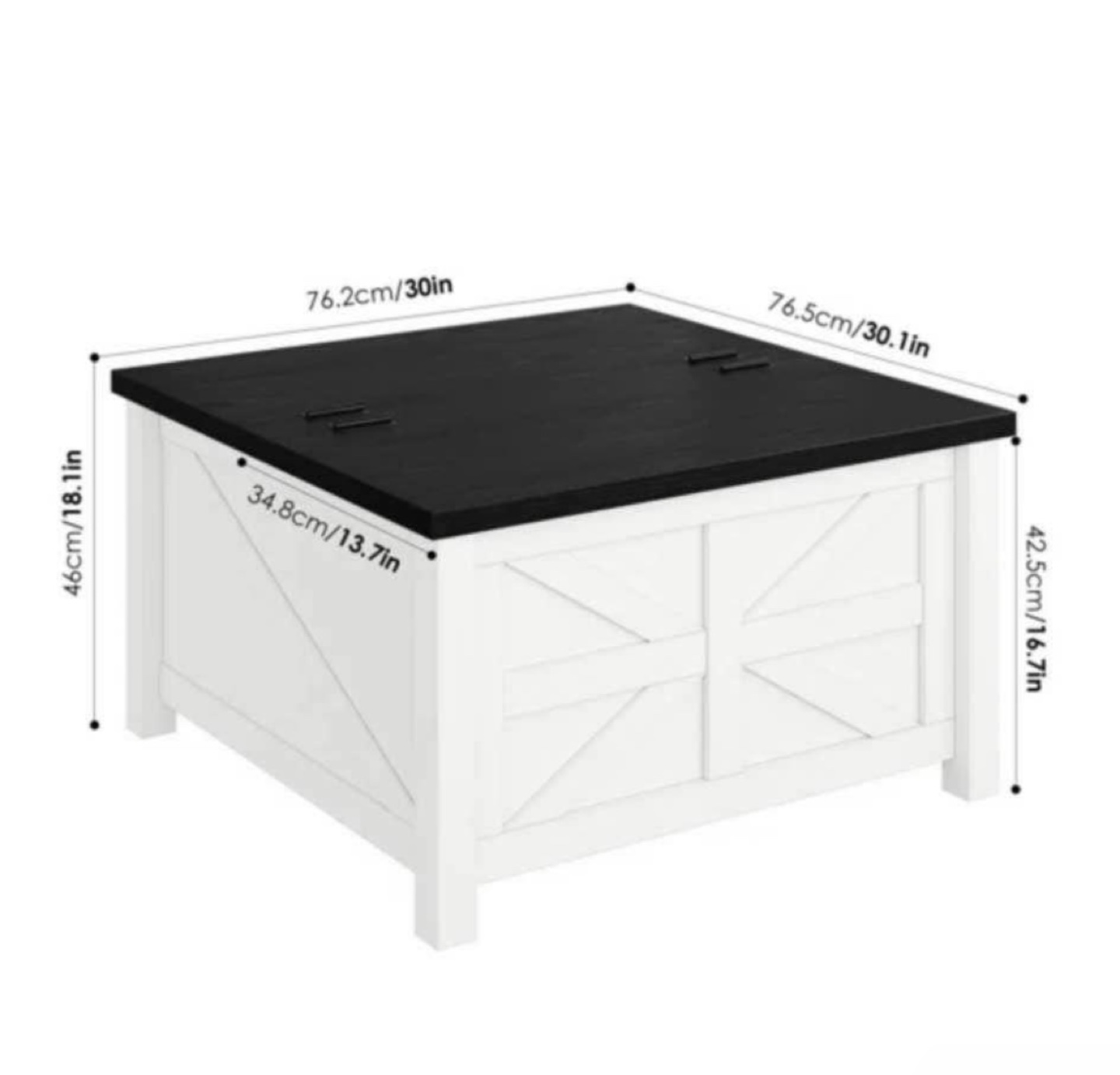 Farmhouse Style Coffee Table with Storage