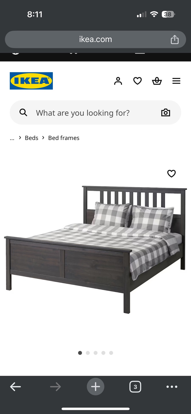 IKEA Hemnes Bed Frame and 2 Nightstands - photo 2