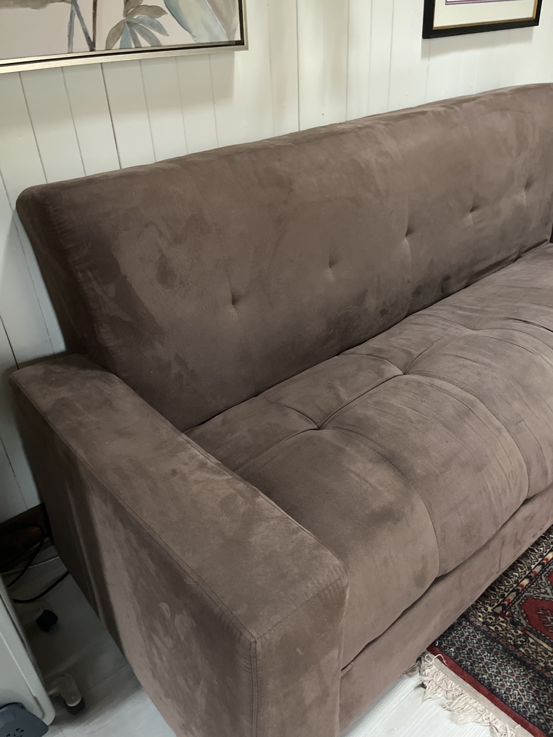 Brown suede like Sofa Bed