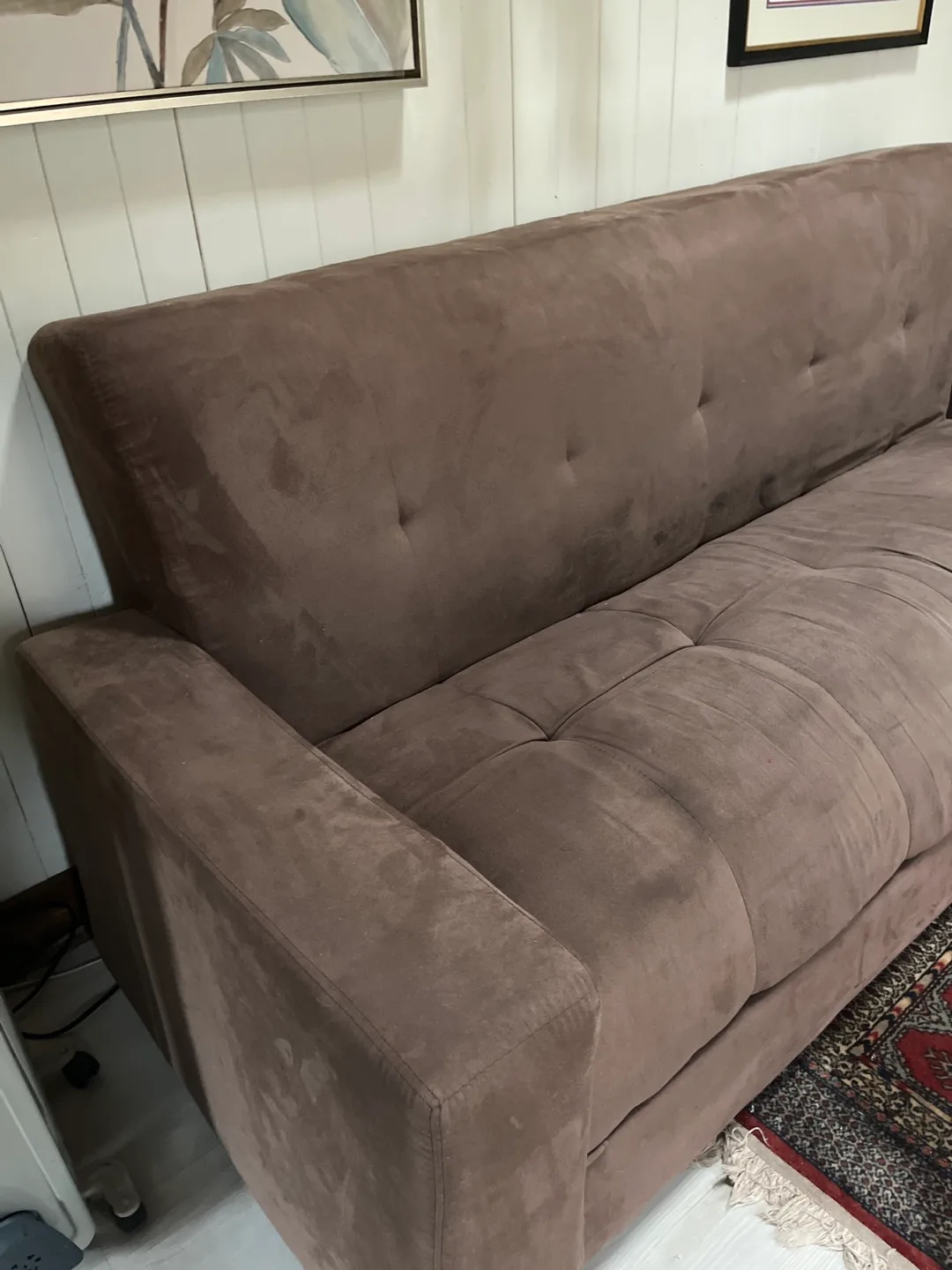 Brown suede like Sofa Bed thumbnail