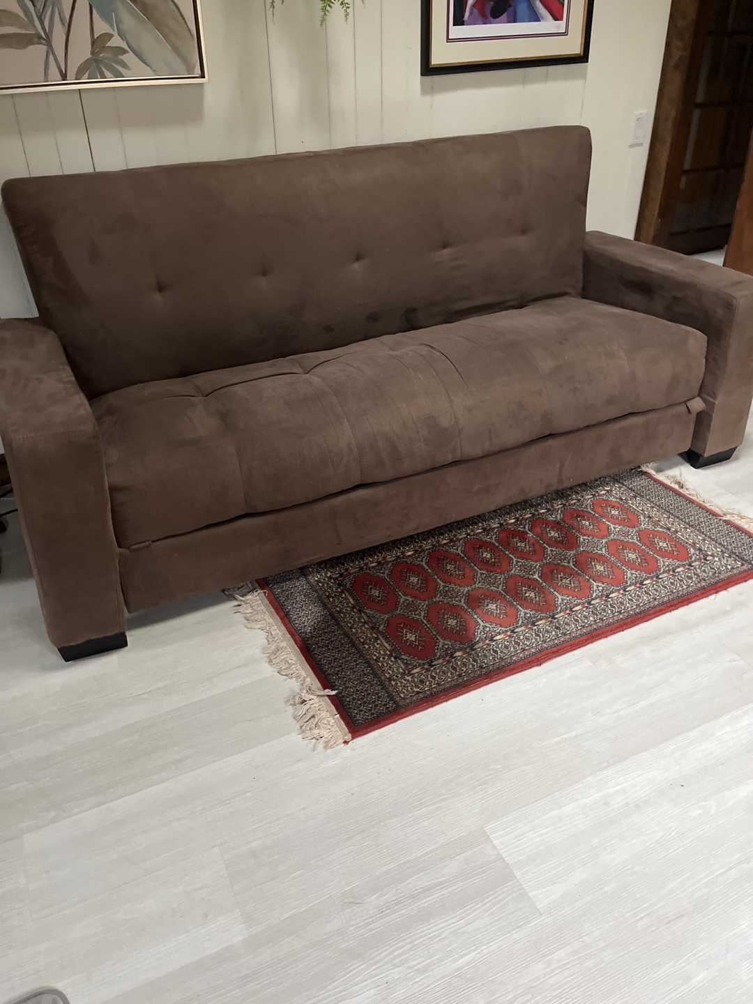 Brown suede like Sofa Bed - photo 2