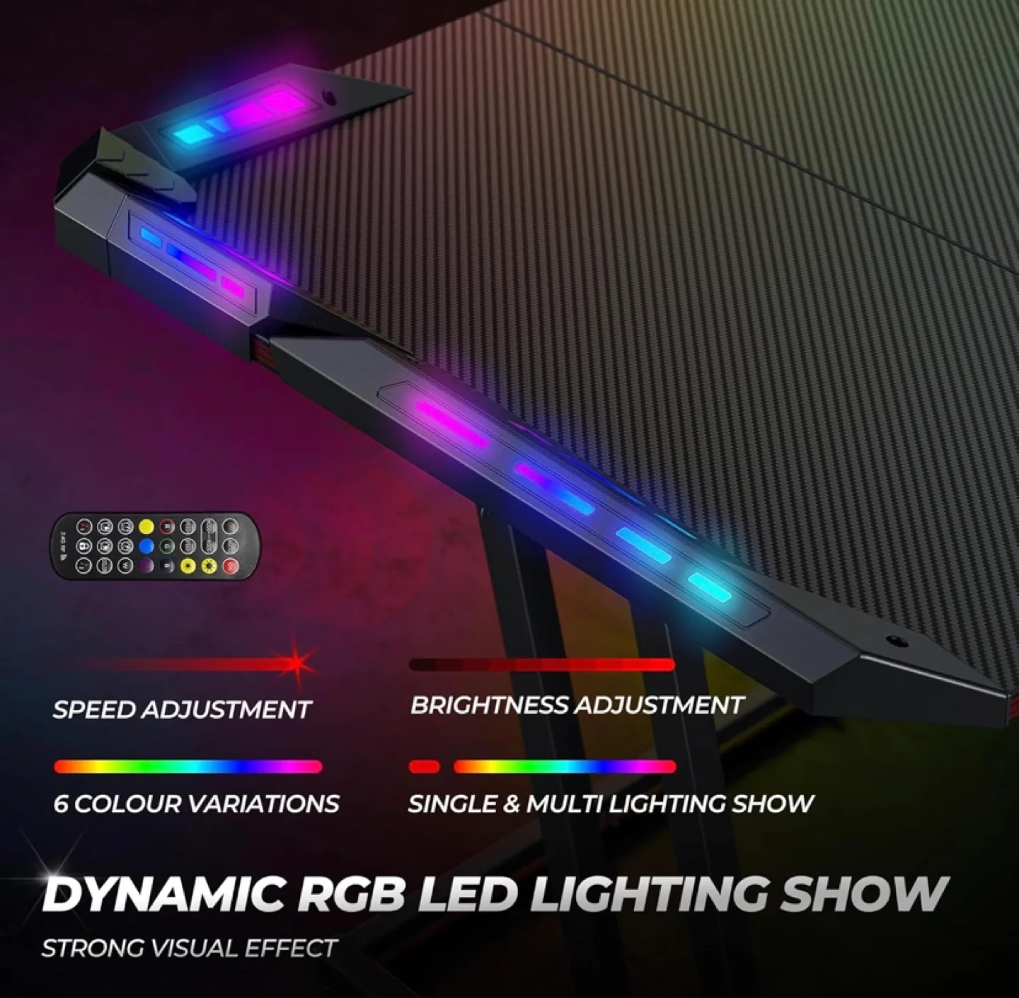 55" Gaming Desk with RGB LED Lighting - Brand New in Box image indicator(3)