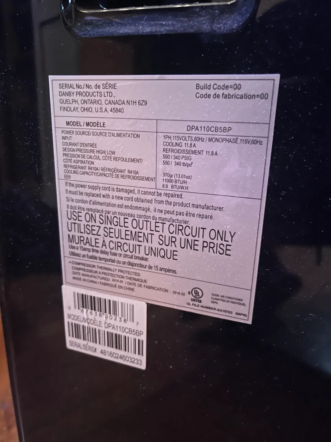 Danby 11000 BTU Portable Air Conditioner image indicator(3)