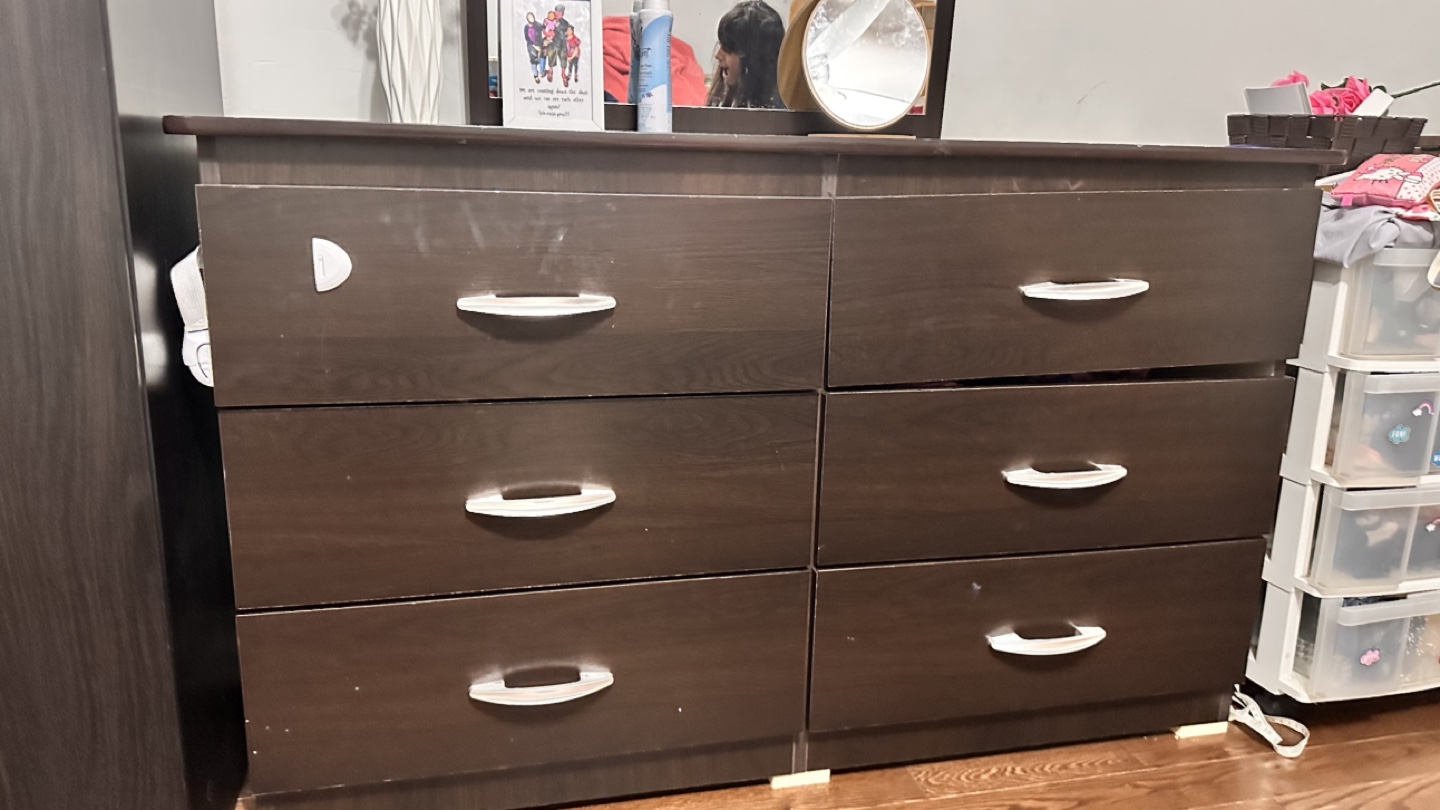 Dark Brown 6-Drawer Dresser without mirror - photo 2