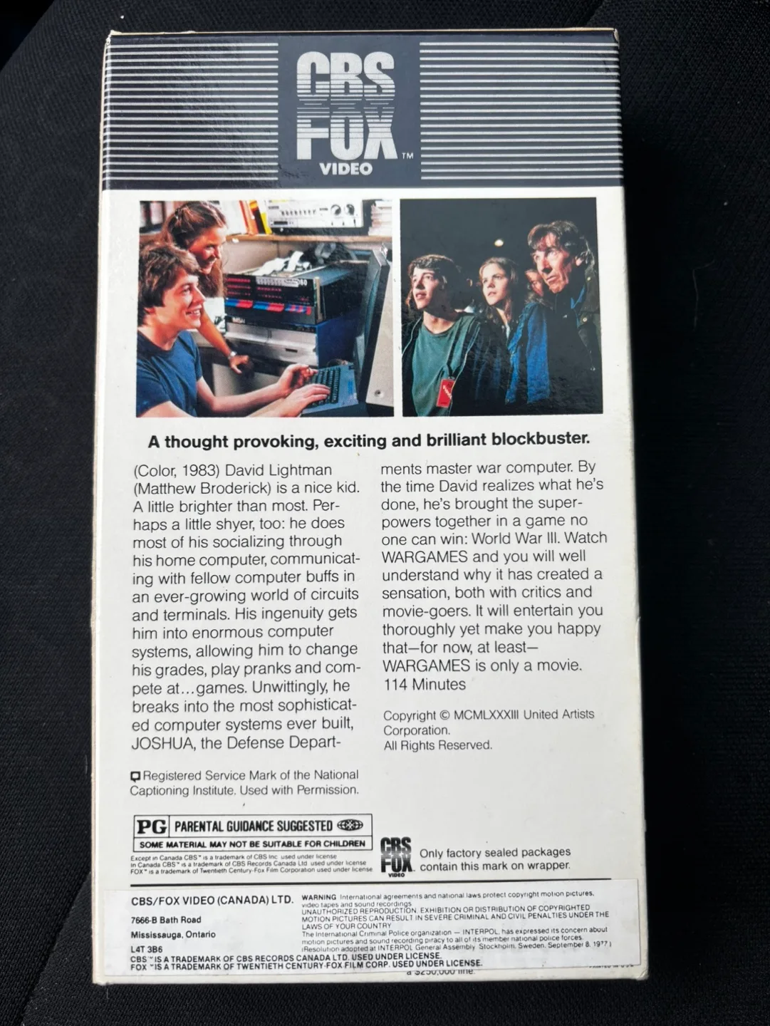 Vintage VHS Movie Tape - WarGames (1984) image indicator(4)