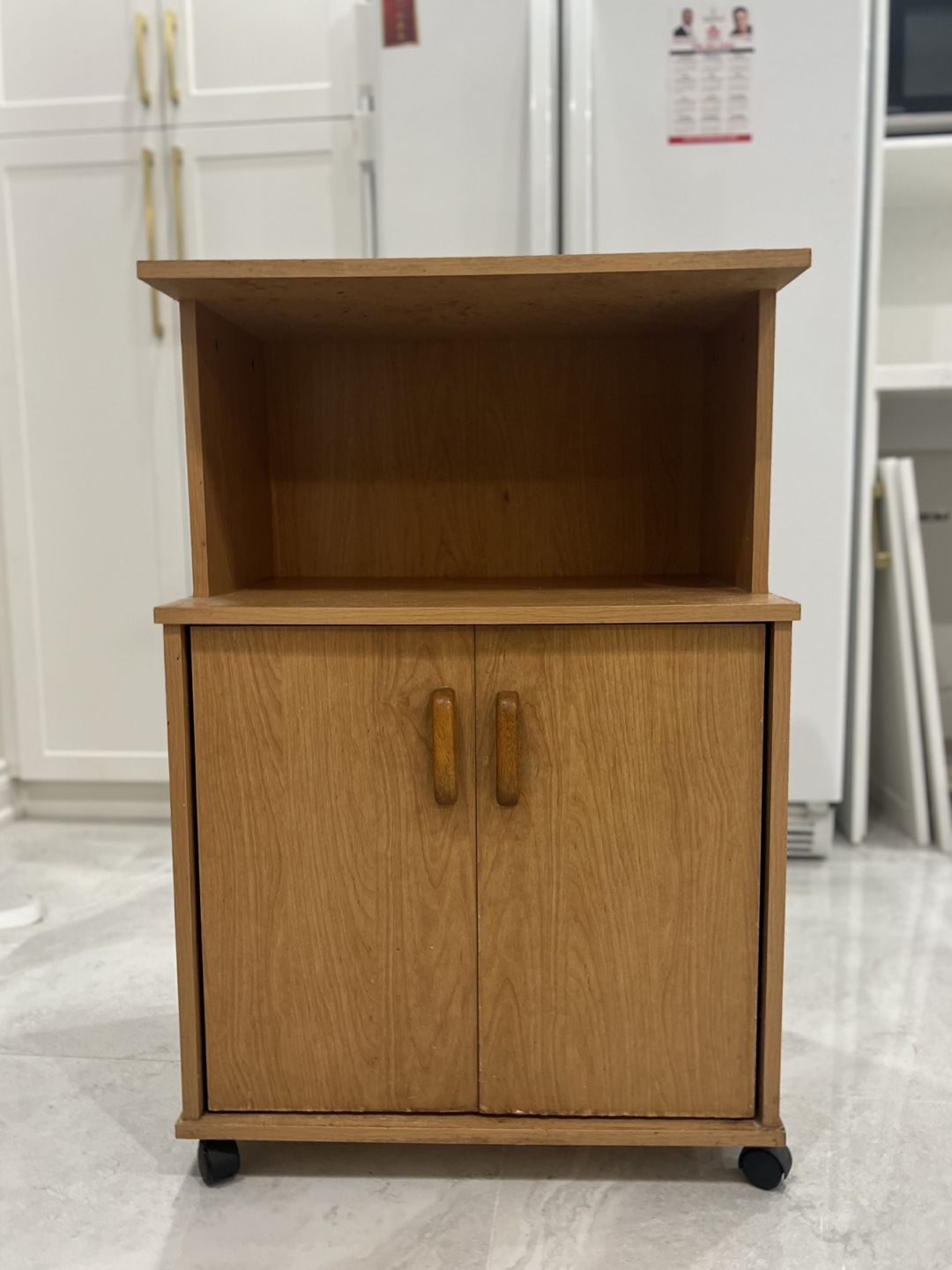 Rolling Cabinet with Shelf for Microwave Oven