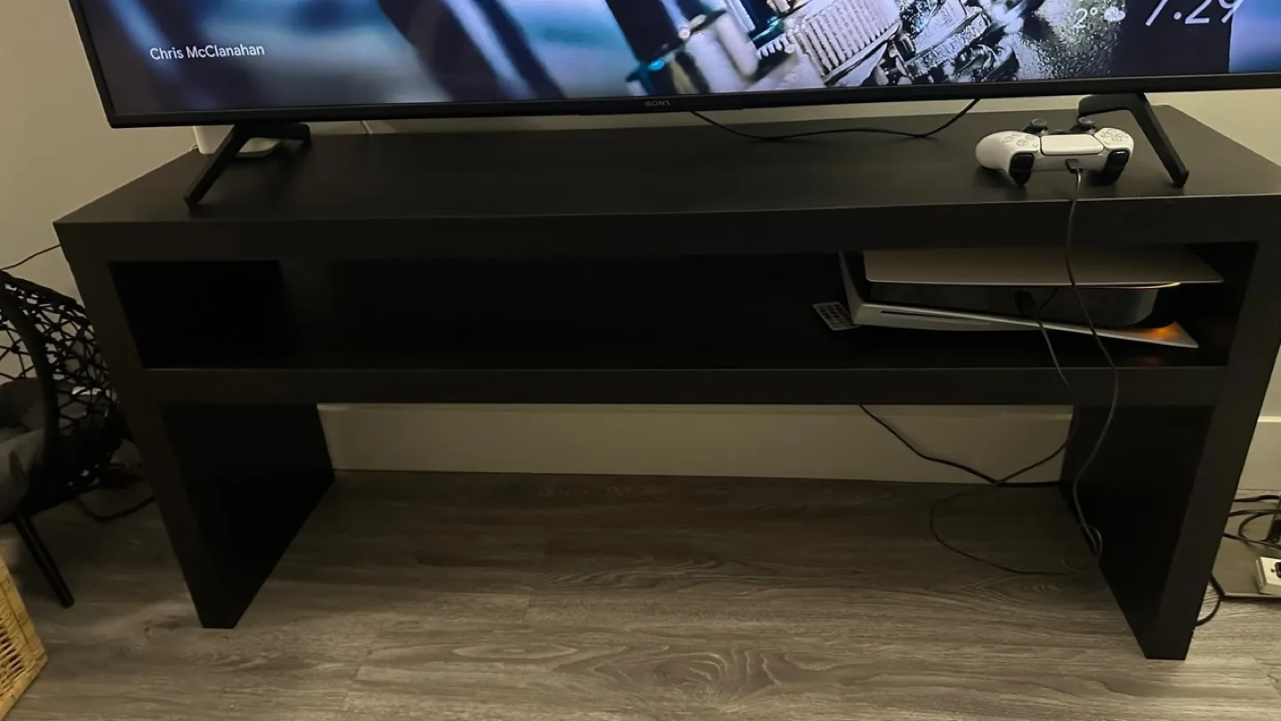 Black TV Stand Console Table ikea image indicator(4)