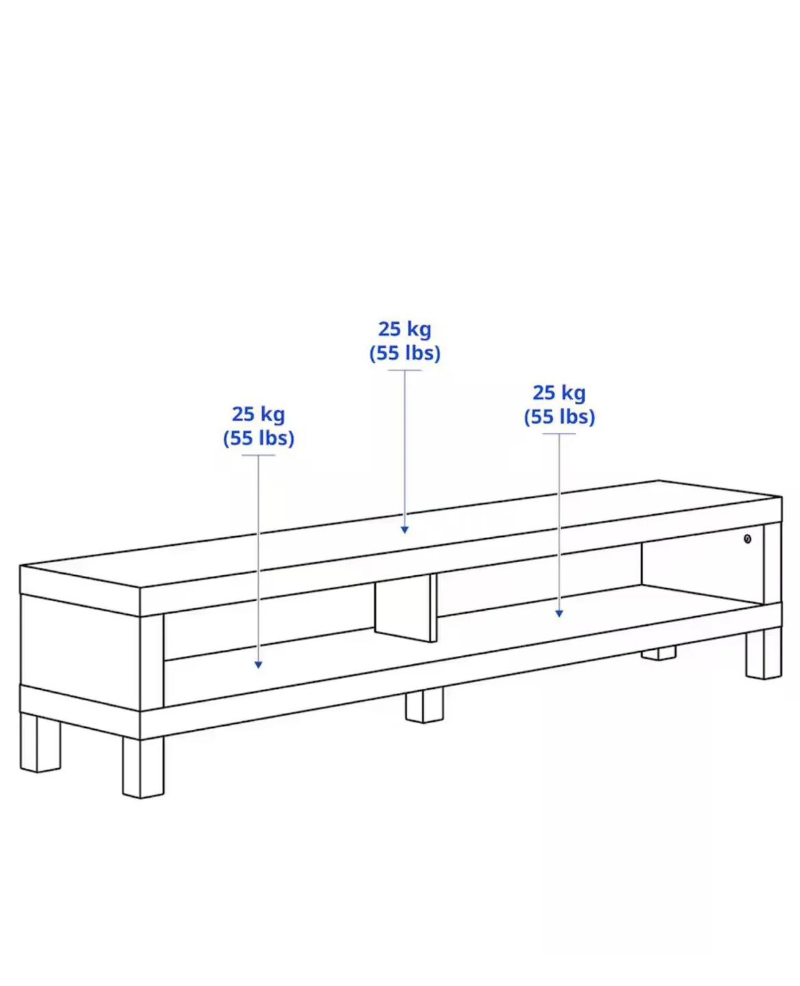 Black TV Stand Console Table ikea image indicator(6)