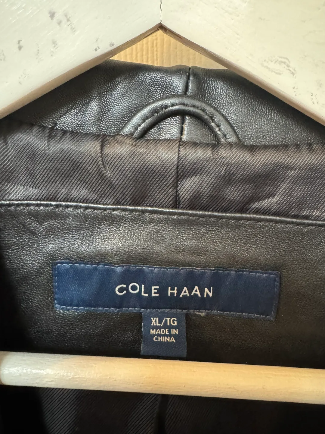 Cole Haan Women's Black Leather Jacket - Size XL image indicator(2)