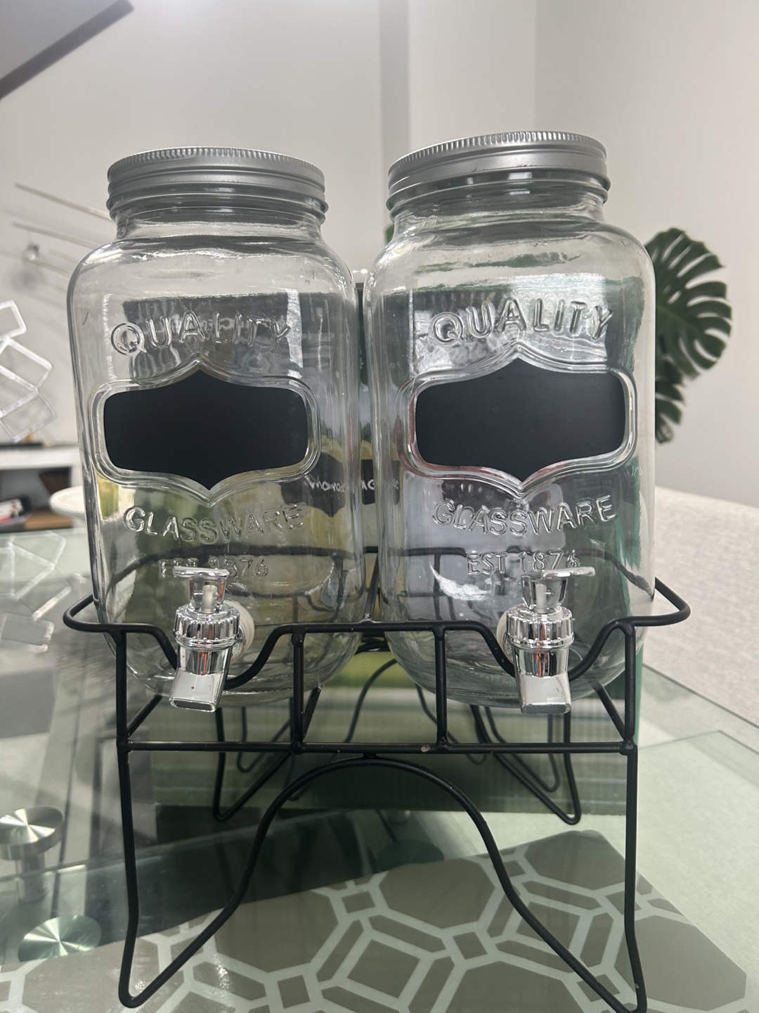 Double Glass Beverage Dispenser with Stand - photo 2